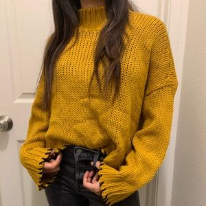 Mustard colored turtleneck